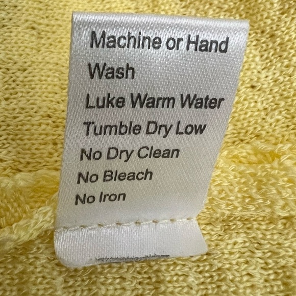 MING WANG Open Front Blazer Cardigan Yellow With Black & White Trim Sz Small - Picture 7 of 8